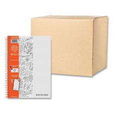 Roaring Spring Whitelines Notebook, Dotted Rule (5 mm), Gray/Orange Cover, (70) 8.25 x 5.75 Sheets, 12/Carton