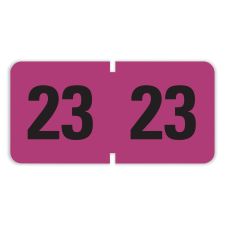 Smead Yearly End Tab File Folder Labels, 23, 0.75 x 1.5, Purple, 500 Labels/Roll