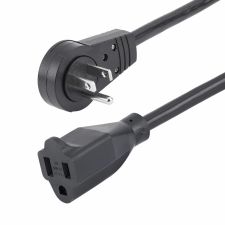 StarTech.com 6ft Power Extension Cord, Rotating Flat Plug Extension Cord, NEMA 5-15P to NEMA 5-15R Cable, 16 AWG, 125V/15A, UL Certified