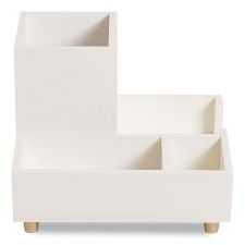 U Brands Juliet Compartment Cup, 6.25"w x 6.25"d x 4.75h", White