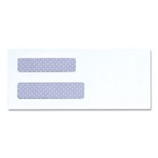 Universal Double Window Business Envelope, #8 5/8, Square Flap, Gummed Closure, 3.63 x 8.88, White, 500/Box