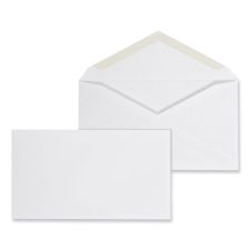 Universal Open-End Business Envelope, #6 3/4, Square Flap, Gummed Closure, 3.06 x 6.6, White, 125/Box