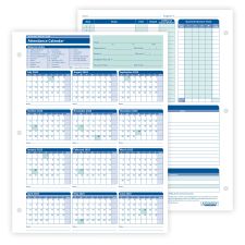 2024-2025 Academic Attendance Calendar, 8 1/2" x 11", Pack Of 50