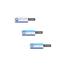 3/4" x 2" Rectangle 1, 2, or 3 Color (250/PK)