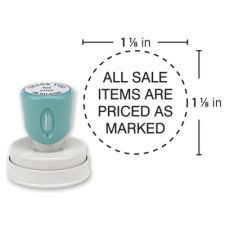 Custom ECO-GREEN Xstamper Pre-Inked Round Stamp, N49, 1-3/16" Diameter Impression