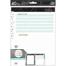 Happy Planner Classic Filler Paper, 40 Sheets, 7" x 9-1/4", Today's Notes