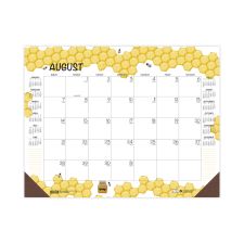 House of Doolittle Academic Year Recycled Honeycomb Desk Pad Calendar, 22 x 17, White/Multicolor Sheets, 12-Month (Aug to July): 2025 to 2026