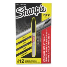 Sharpie Industrial Permanent Marker, Fine Bullet Tip, Black, Dozen