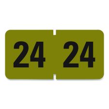 Smead Yearly End Tab File Folder Labels, 2024, Gold, 500/Roll