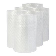 Universal Bubble Packaging, 0.5" Thick, 12" x 30 ft, Perforated Every 12", Clear, 6/Carton
