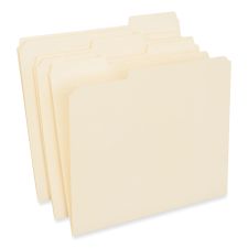 Universal Reinforced Top Tab File Folders, 1/3-Cut Tabs: Assorted, Letter Size, 0.75" Expansion, Manila, 250/Carton