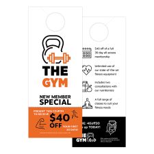 1-1/4" Circle Door Hanger with Tear Card - Front & Back (50/PK)