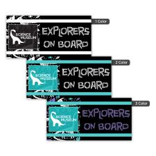 3 3/4" x 7 1/2" Rectangle Bumper Sticker 1, 2 or 3 Color (100/PK)