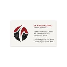 Custom 2-Color Raised Print Business Cards, Printed 1-Side