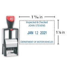 Custom 2000 Plus PrintPro 2360D Heavy Duty 1 Or 2-Color Self-Inking Date Stamp, 1-1/8" x 1-11/16" Rectangle Impression 