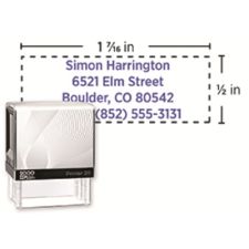 Custom 2000Plus PrintPro 20P Self-Inking Rectangle Stamp, 1/2" X 1-7/16" Impression