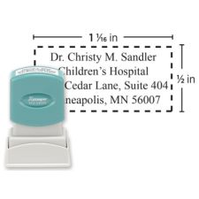 Custom ECO-GREEN Xstamper Pre-Inked Stamp, N04, 1/2" x 1-1/16" Impression