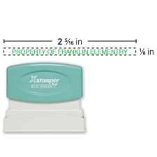 Custom ECO-GREEN Xstamper Pre-Inked Stamp, N05, 76% Recycled Plastic, 1/8" x 2-5/16" Impression