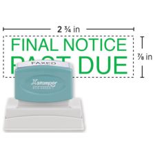 Custom ECO-GREEN Xstamper Pre-Inked Stamp, N18, 7/8" x 2-3/4" Impression