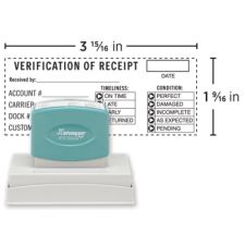 Custom ECO-GREEN Xstamper Pre-Inked Stamp, N27, 65% Recycled Plastic, 1-9/16" x 3-15/16" Impression