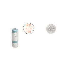 Custom ECO-GREEN Xstamper Pre-Inked XpeDater Round 1-Color Date Stamp, N75, 93% Recycled Plastic, 5/8" Diameter Impression