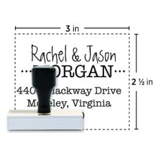 Custom Traditional Rubber Stamp RF137, 2-1/2" x 3" Impression