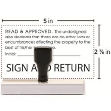 Custom Traditional Rubber Stamp RF142, 2-7/8" x 5" Impression