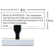 Custom Traditional Rubber Stamp RF93, 1-1/2" x 4" Impression