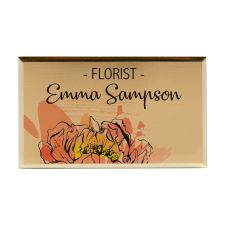 Gold Metallic Full Color Name Badge - 2" x 3 1/2" (1/PK)