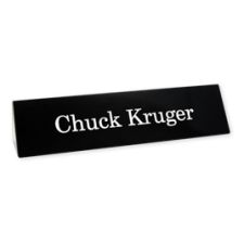 Laser Engraved Black Marble Desk Bar, 2-3/8" x 8" (1/PK)