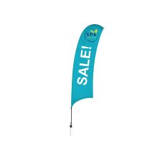 15' Razor Sail Sign Kit - 2 Sided with Ground Spike (1/PK)
