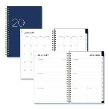 Blue Sky Ashlyn Weekly/Monthly Planner, Floral Artwork, 8 x 5, Navy/Multicolor Cover, 12-Month (Jan to Dec): 2026