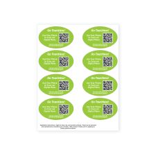 Custom Wall & Counter Gloss Decals, Oval, 8 Pieces (1/PK)