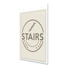 deflecto Anti-Glare Wall Mount Sign Holder, 8.5 x 11, Clear