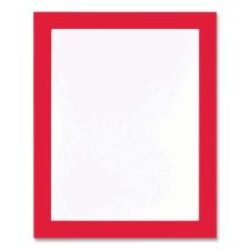 deflecto Self Adhesive Sign Holders, 11 x 17 Insert, Clear with Red Border, 2/Pack