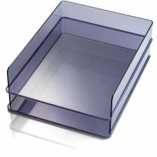 Officemate 21040 Paper Tray, Stackable, Letter Tray, Recycled , Gray, 2PK