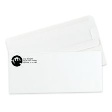 #10 Flip and Seal White Wove 24lb. - Black   1 PMS Spot Color (250/PK)