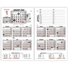 2025 AT-A-GLANCE Daily Loose-Leaf Desk Calendar Refill, 4-1/2" x 7-1/2", Burkhart's Day Counter, January To December