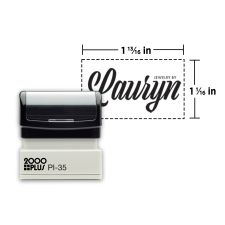 Custom 2000 Plus PI 35 Pre-inked Rectangle Stamp, 1-1/16" x 1-13/16" Impression