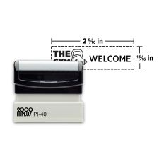 Custom 2000 Plus PI 40 Pre-inked Rectangle Stamp, 13/16" x 2-5/16" Impression