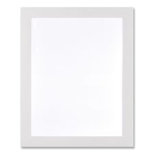 deflecto Self Adhesive Sign Holders, 8.5 x 11 Insert, Clear with White Border, 2/Pack