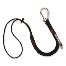 ergodyne Squids 3105 Tool Lanyard with Aluminum Carabiner   Cinch-Loop, 15 lb Max Working Capacity, 32" to 48" Long, Black
