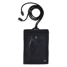 ergodyne Squids 3389 Wallet ID/Badge Holder,Horizontal/Vertical, Black, 3.75 x 5 for 2.75 x 3.5 Insert, 18" Cord