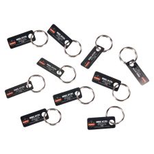 ergodyne Squids 3785 Split Ring Tool Attachment, 2 lb Max Working Capacity, 1" dia, Silver, 10/Pack