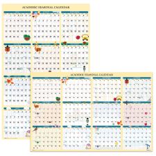 House of Doolittle Recycled Academic Seasonal Laminated Wall Calendar, Illustrated Seasons, 24 x 37, 12-Month (July to June), 2025 to 2026