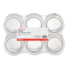 Universal Moving and Storage Packing Tape, 3" Core, 1.88" x 54.6 yd, Clear, 6/Pack