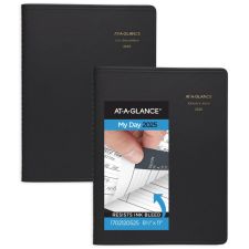 2025 AT-A-GLANCE 8-Person Daily Appointment Book, 2-Volume Set, 8-1/2" x 11", Black, January To December, 7021205