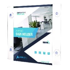 AdirOffice Clear Suction Acrylic Window Sign Holder, 8 x 11, Clear Frame, 2/Pack