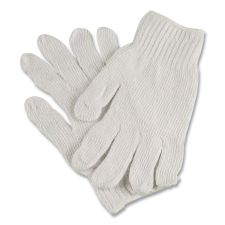 AMBITEX PRO CTPS400/NLW Series Natural White String Knit Gloves, Reversible, Medium, White, 12 Pairs