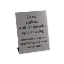 Engraved Pedestal Sign, 12" x 10" (1/PK)